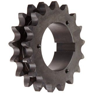 Martin Roller Chain Sprocket, Hardened Teeth, Split Taper Bushed, Type B Hub, Double Strand, 100 Chain Size, For R1 Bushing, 1.25" Pitch, 17 Teeth, 3.75" Max Bore Dia., 7.44" OD, 5.375" Hub Dia., 0.669" Width: Industrial & Scie