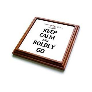 trv_123096_1 EvaDane   Funny Quotes   Keep calm and boldly go. Starship Enterprise.   Trivets   8x8 Trivet with 6x6 ceramic tile: Decorative Tiles: Kitchen & Dining