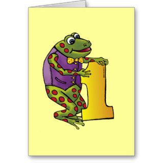 Frog One year old birthday Cards
