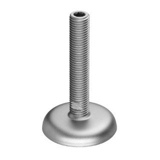 J.W. Winco 16N150TW5/A Series GN 340.5 Stainless Steel Leveling Mount with White Rubber Pad Inlay, Without Nut, Shot Blast Finish, Metric Size, 50mm Base Diameter, M16 x 2.0 Thread Size, 150mm Thread Length: Vibration Damping Mounts: Industrial & Scien