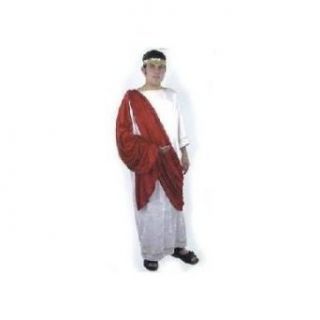 Deluxe Panne' Velvet Adult Caesar Costume   Roman Costume or Toga Party Costume: Clothing