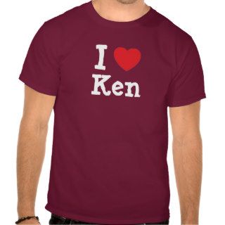 I love Ken heart custom personalized Tee Shirts
