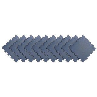 Rubber Cal Terra Flex Interlocking Flooring   1/4x24x24inch, 10Pack, 40 Sqr/Ft   Blue Rubber Tiles   Rubber Floor Coverings  