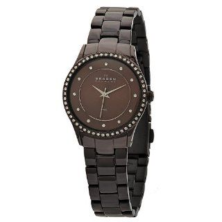 Skagen Women's 347SDXD Black Label Brown, Stainless Steel With Swarovski Elements Watch Skagen Watches