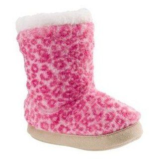 Carter's Toddler Girls Faux Fur Pink Cheetah Slipper Boots (Small (5 6)): Shoes