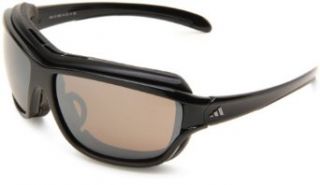 adidas terrex fast a393 6050 Rectangle Sunglasses,Black &  Black Frame/LST Bluelight Silver/LST Bright Lens,One Size: Adidas: Clothing
