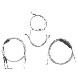 Hill Country Customs Basic Stainless Cable Brake Line Kit for 20" Handlebars 1996 2006 Harley Davidson Touring Models w/Cruise Control HC CKB11520 SS: Automotive