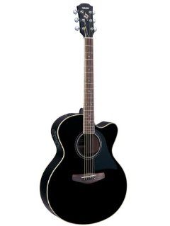 Yamaha CPX500II Medium Jumbo Cutaway Acoustic Electric Guitar Black: Musical Instruments