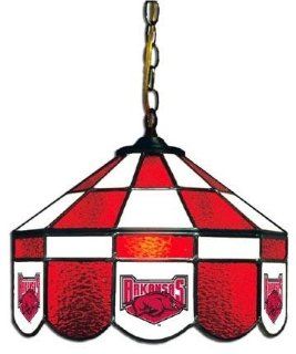 Arkansas Razorbacks MVP 14" Executive Swag Hanging Stained Glass Lamp   Sports Fan Household Lamps
