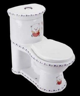 Toilets White Vitreous China, Piggy Bear Child size Toilet White 1.25 gpf  12920   One Piece Toilets
