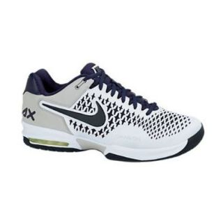Men's Nike Air Max Cage 554875 402 Midnight Navy White Grey Tennis Sneaker (MEN SIZE 10.5, Midnight Navy White Grey) Shoes