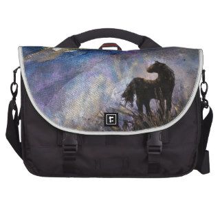 Touchstone   Horse in Moonlight  mixed media Laptop Commuter Bag