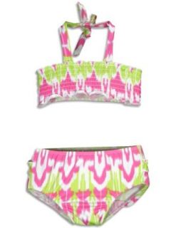 405 South by Anita G   Infant Girls 2 Piece Bikini Bathing Suit, Pink, Green 26855 12Months: Infant And Toddler Swimwear Bikini Sets: Clothing