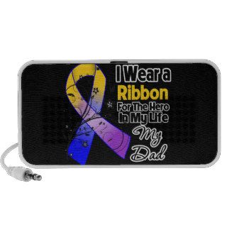 Dad Hero in My Life Bladder Cancer iPod Speakers