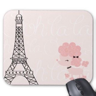 Cartoon French Poodle Mousepads