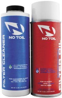 No Toil Aerosol Filter Maintenance Kit   2 Pack   12oz Oil, 16oz Cleaner NT208: Automotive