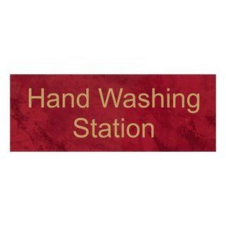 Hand Washing Station Engraved Sign EGRE 368 GLDonPTWN Hand Washing : Business And Store Signs : Office Products