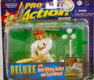 1998   Hasbro   Starting Lineup   Pro Action Baseball   Mark McGwire #25   St. Louis Cardinals   Deluxe Set   Real Hitting Action & Scoreboard   Rare   Vintage   Limited Edition   Collectible Toys & Games