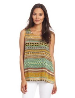 Annalee + Hope Women's Abstract Printed Tank, Multi Colored, Large