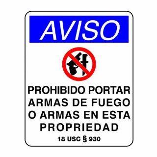 Tapco 373 05284 Engineer Grade Prismatic Exterior AVISO Sign with Symbol and USC Code, 24" Width x 30" Height, Aluminum Industrial Warning Signs