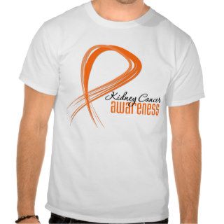 Kidney Cancer  Awareness Grunge Orange Ribbon Tshirt