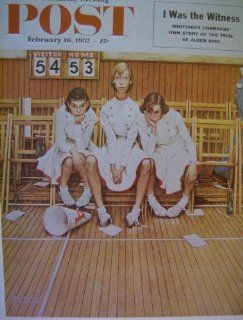 1976 Norman Rockwell 'The Cheerless Cheerleaders' Saturday Evening Post Cover Vintage Print : Everything Else