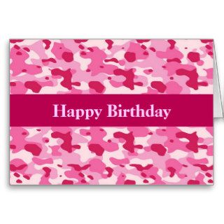 Pink Camouflage Card