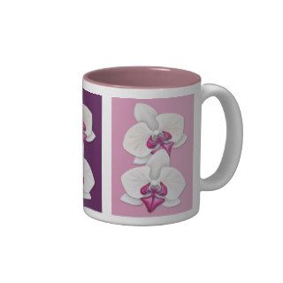 Orchids on Pink and Purple   Mug
