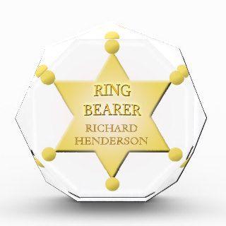 Ring Bearer Sheriff Badge Design Acrylic Award