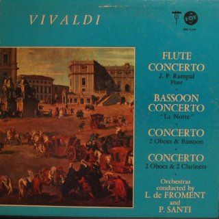 Vivaldi: Flute Concerto in D  Il Gardellino, RV 428 / Bassoon Concerto in Bb  La Notte, RV 501 / Concerto in D Minor for 2 Oboes, RV 535 / Concerto in C for 2 Oboes 2 Clarinets, RV 559: Jean Pierre Rampal, Virginio Bianchi, A Caroldi, A Alvarosi, E Schiani