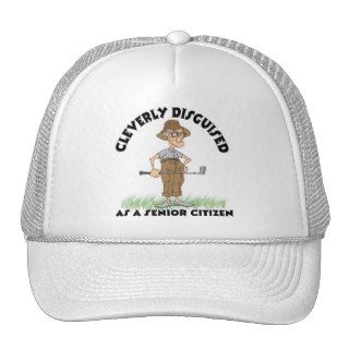 Funny Senior Citizen Golfer Mesh Hats