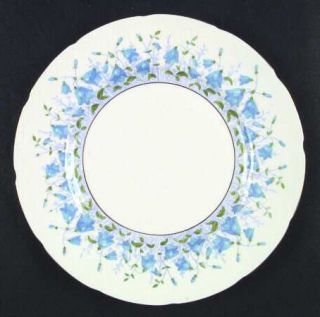 Coalport Harebell Turquoise Dinner Plate, Fine China Dinnerware   Turquoise Flow