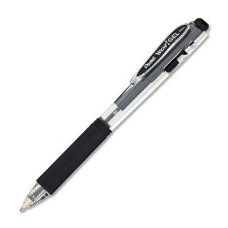 Pentel WOW! Gel Retractable Gel Pen 0.7mm Medium Line Black Ink, Box of 12 (K437 A) : Gel Ink Rollerball Pens : Office Products