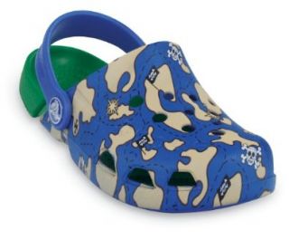 Crocs Electro Kids Map Camo Boys Kids Boys Footwear, Size: 13 M US Little Kid, Color: Sea Blue/Kelly Green: Shoes