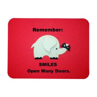 Smiles Open Many Doors Vinyl Magnets