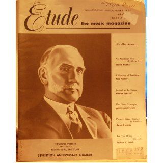 The Etude Music Magazine, October 1953 Books