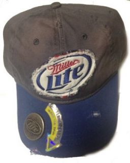 Miller Lite Alcohol Beer Plaid Bottle Opener Distressed Snap Back Cap Hat: Novelty Baseball Caps: Clothing