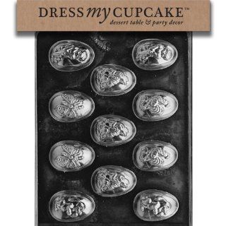 Dress My Cupcake DMCE440 Chocolate Candy Mold, Assorted Eggs, Easter: Kitchen & Dining