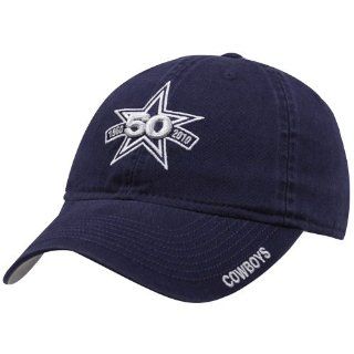 Reebok Dallas Cowboys Navy Blue 50th Anniversary Slouch Adjustable Hat : Sports Fan Baseball Caps : Sports & Outdoors