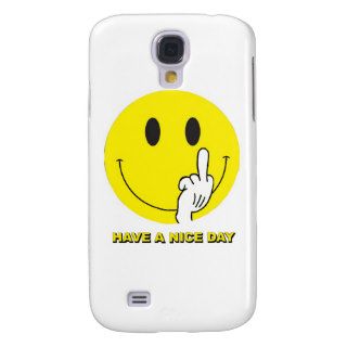 smiley face giving the finger galaxy s4 covers