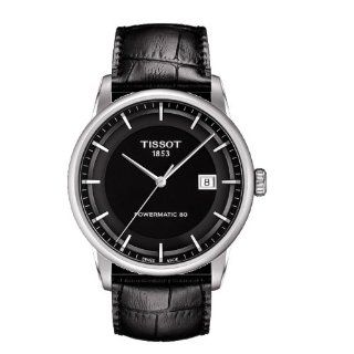 Tissot Luxury Automatic with Black Leather Strap Men's watch #T086.407.16.051.00: Watches