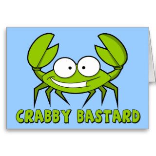 Funny crab greeting cards