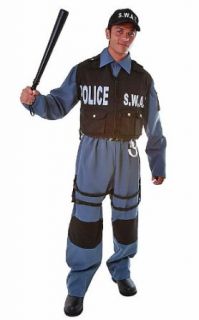 SWAT Police Officer Adult Halloween Costume Size Medium Clothing