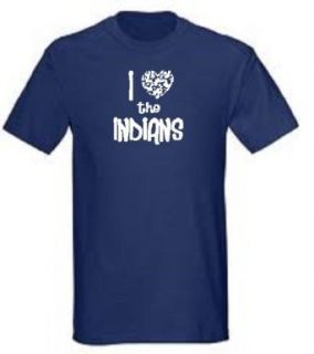I Heart Love the Indians   Happy Valentine's Day Greetings  Lover T Shirt: Clothing