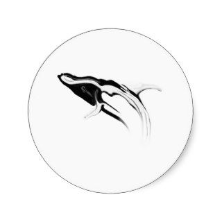 Breaching Humpback Whale Drawing Sticker