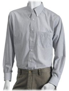 Bill Blass Men's Striped Dress Shirt with Button Down Collar, Blue, 16 32/33 at  Mens Clothing store
