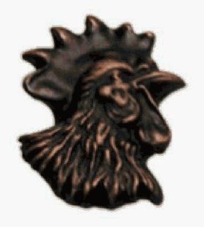 Anne At Home AH 446 16 Rooster Head Facing Right Knob   Antique Copper   Cabinet And Furniture Knobs  