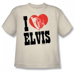 Elvis   I Heart Elvis Youth T Shirt In Cream Novelty T Shirts Clothing