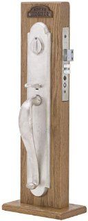 Emtek 3322MB Medium Bronze Topeka Topeka Single Cylinder Keyed Entry Sandcast Bronze Mortise Handleset 3322   Door Handles  