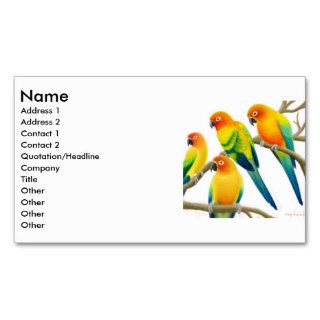 Sun Conure Parrots Business Card